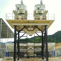 Station de mélange de béton standard, capacité de 35 m3 par heure, centrale à béton à mélange rapide avec commande électrique PLC
