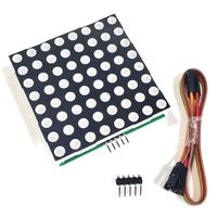 MAX7219 Modul Tampilan Drive Matriks Titik Besar 2088AS 60*60MM Papan Pengontrol Chip Tunggal Matriks Titik