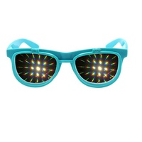 Lunettes de diffraction de fête en plastique Lunettes laser à double feu d'artifice pour regarder la lumière des feux d'artifice