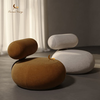 Chaise de négociation en velours Teddy et bois massif, avec éponge haute densité, chaise individuelle pratique en métal pour salon et villa