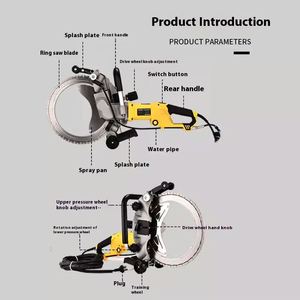 AC8500 500mm Electric Power Concrete <b>Cutters</b> 390mm Cutting Depth Wall Cutting Machine <b>Ring</b> Saw - Product Image 4