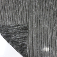 Lot Stock 60% Polyester 40% Mtl Léger Et Confortable Fil De Soie Argent Noir Crêpe Coréen Tissu Pour Pantalon Et Vêtement