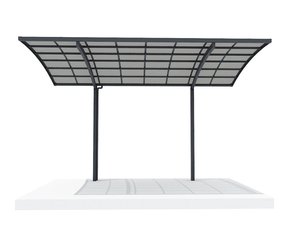 Abri pour <span class=keywords><strong>2</strong></span> <span class=keywords><strong>voitures</strong></span> en aluminium avec abri en PVC Toit en polycarbonate arqué Garage en <span class=keywords><strong>métal</strong></span> étanche pour le stationnement - Product Image 1