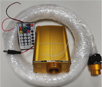 Lampu Serat Optik Sauna dengan LED RGBW 18W + Roda Berkelap-kelip dan Serat Optik untuk Langit-langit Bertabur Bintang