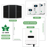 Système d'énergie solaire 48V 51.2V 5KW 10KW 20KW 30KW 60kwh, kit complet de panneaux solaires, systèmes de batteries domestiques, batterie solaire Lifepo4