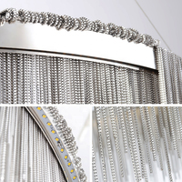 Lustre Led suspendu en acier inoxydable, luxueux, en argent et or Rose, luminaire de plafond, lustre, Alibaba