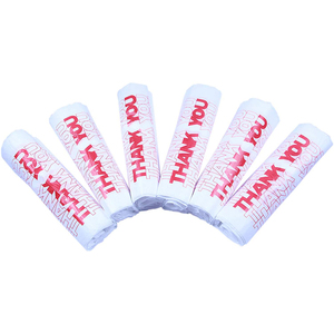 Venta al por mayor transparente gracias camiseta bolsa de plástico bolsa de compras para el embalaje - Product Image 3