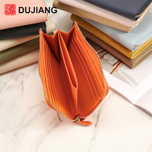 Portefeuille long en cuir véritable pour femme DUJIANG, organiseur de documents multi-cartes, modèle 2175 - Product Image 2