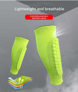 Populares Mangas Elásticas de Esponja para Piernas de Fútbol con Protección de Pantorrilla y Espinilleras de Panal - Product Image 3