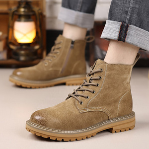2026 New <b>Men</b> High Top All-match Retro <b>Work</b> <b>Shoes</b> Mid-top Outdoor Ankle Boots - Product Image 3