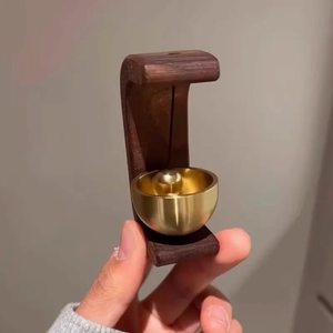 Magnetic Door Bell – <b>Wind</b> <b>Chime</b> for Home, Car, Office – Walnut & Brass / Copper, Suction Cup / Magnet Mount – Welcome / Alert Be - Product Image 6
