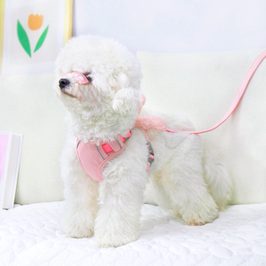 Stylish Designer Dog Cat Puppy <strong>Harness</strong> and Leash Set Pet <strong>Harness</strong> Cute <strong>Rabbit</strong> Decor Quick-Release Buckle Step-in <strong>Harness</strong> for Dog - Product Image 3