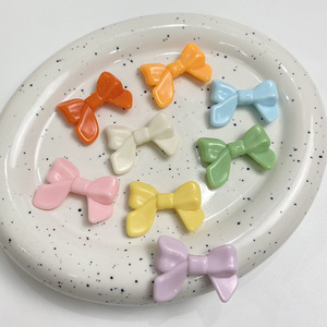 Perles et accessoires de bijouterie en colle crème, couleur unie, nœud crème, pour patchs de coque de téléphone DIY faits main - Product Image 2