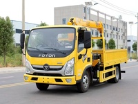 Grue montée sur camion CLW Foton à bras droit 15m 4x2 2 tonnes, pompe Zoomlion, boîte de vitesses, moteur Weichai, système hydraulique complet