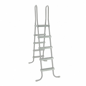 Escalera <span class=keywords><strong>para</strong></span> Piscina de 4 Peldaños, Hierro Galvanizado Q235, 1.97 m de Altura, Barra de Acceso <span class=keywords><strong>para</strong></span> Piscina Elevada - Product Image 2