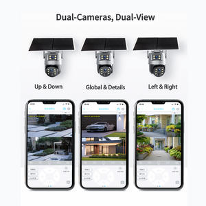 Ubox <span class=keywords><strong>APP</strong></span> 5DB 4G Caméra de sécurité solaire WiFi à double objectif avec vision nocturne Détection de mouvement Audio bidirectionnel Zoom 4X <span class=keywords><strong>360</strong></span> PTZ pour usage domestique - Product Image 5