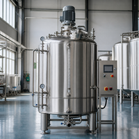 Cuve de pasteurisation de lait en vrac 500L-5000L en acier inoxydable SS316L avec agitateur, certifiée ASME CE, directement de l'usine