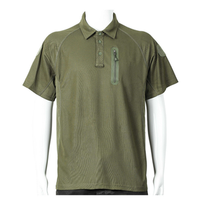 Camisetas tácticas verdes DFT09, polos de manga corta con múltiples bolsillos - Product Image 3