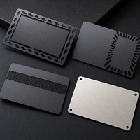 Carte de visite professionnelle en métal NFC en acier inoxydable personnalisée avec puce CPU pour le partage de contact numérique et le marketing