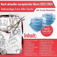 Kit de traumatologie CE ISO DIN 13164 en gros sac médical avec trousse de premiers soins de voiture standard européenne pour le voyage