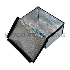 Warmte Reflecterende aluminiumfolie doos liner kartonnen doos liner thermische isolatie warm houden doos liner