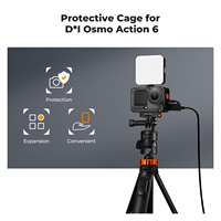 Cage de protection K&F Concept Action 6 pour caméra DJI en alliage d'aluminium, couverture intégrale, double ouverture, double bouton, cadre de protection