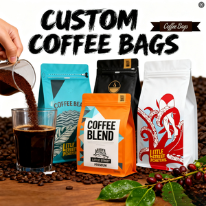 Bolsa de embalaje de café respetuosa con el medio ambiente reciclable personalizada con cremallera para alimentos, café, té, embalaje en polvo - Product Image 6