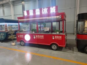 Nuevo Carrito de Comida Móvil para Helados y Dulces, de Acero Inoxidable, Aluminio y Fibra de Vidrio, Portátil, Multifuncional, Resistente a la Corrosión, Disponible 24/7 - Product Image 3