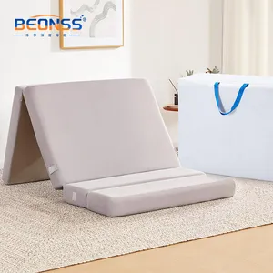 Colchón plegable de 4 pulgadas Foshan, colchón de espuma para suelo, cuna, cama, almohadilla fina con funda lavable extraíble