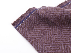 Nhập khẩu màu tím nâu xương cá lưới retro hình học vải len, vải len, áo khoác, áo gió vải DIY - Product Image 6