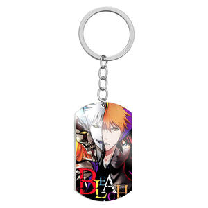 Anime Bleach Heizaki Ichigo <span class=keywords><strong>Lucia</strong></span>'s Break Face Acero inoxidable colorido colgante llavero - Product Image 1