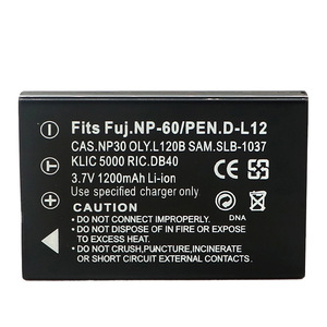 แบตเตอรี่กล้อง FNP60 1200mAh LI-20B สำหรับ Olympus Fujifilm FinePix CE ได้รับการรับรองมาตรฐาน RoHS ขายส่งจำนวนมาก 0-Cycle Cell - Product Image 1