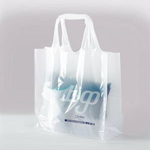 ถุงบรรจุภัณฑ์พลาสติกสีชมพูแบบห่วงนุ่มพิมพ์โลโก้ของตัวเองพับได้ถุงใส่ของสำหรับช้อปปิ้งค้าปลีกบูติกออกแบบได้ตามต้องการ - Product Image 6