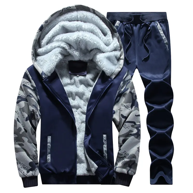 Plus size Men's Jackets   Coats Winter Outfits Casual Tracksuits Warm Clothes Two Piece Outfits Fashion Suits Sets For Men