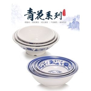 Tazón de plástico azul y blanco imitación porcelana, grande, comercial, para fideos, para hotel y restaurante - Product Image 3