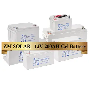 ZM03 Baterai Gel Surya 12V 100AH 150Ah 200Ah, Baterai Penyimpanan Asam Timbal dengan 10 Tahun Masa Pakai