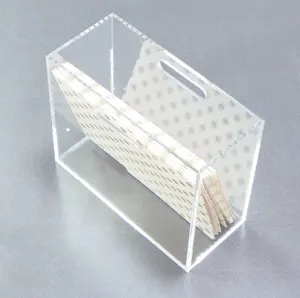 Huisen Clear Acrylic File Box Or Desk File Organizer