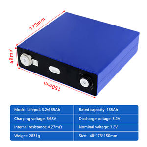 3.2V 135Ah <span class=keywords><strong>120ah</strong></span> Lithium Fer Phosphate Batterie Lifepo4 Cellule <span class=keywords><strong>12V</strong></span> 24V 36V 48V Pack solaire lifepo4 cellules de batterie stockage d'énergie - Product Image 2