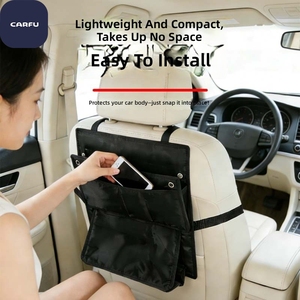 CARFU AC-2785 ที่เก็บของหลังเบาะรถยนต์คุณภาพสูง ทันสมัย ทำจากหนัง PU และโพลีเอสเตอร์อเนกประสงค์ ขนาด 65*45 ซม. แบบพับได้ แขวนได้ - Product Image 2