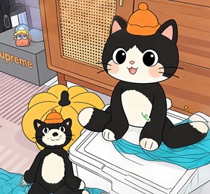 Nouvelle Peluche Jelly Catt <span class=keywords><strong>Jack</strong></span> 2024, Poupée Chat Geely, Poupée Chat Noir, Cadeau - Product Image 1