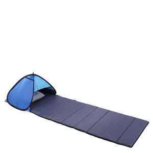 Chaise longue de plage portable pliable pour le camping en plein air avec appui-tête et auvent réglable - Product Image 3