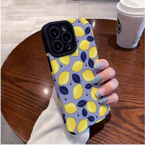 Belle Jaune <span class=keywords><strong>Citron</strong></span> Impression TPU Cuir Artificiel Housse de Téléphone Portable pour <span class=keywords><strong>Iphone</strong></span> X Xr Xs <span class=keywords><strong>11</strong></span> 12 13 14 15 16 17 Pro Max - Product Image 5