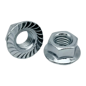 Écrou à bride hexagonale en acier au carbone de grade 8 DIN 6923, zingué, M4 M5 M6 M8 M10 M12 M16, écrou de blocage denté pour machines - Product Image 1
