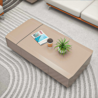 Meubles de salon au design moderne Table basse simple en chêne blanc forgé à la main Table basse contemporaine en bois massif 1 ensemble en bois