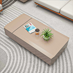 Modern Design Living Room Furniture Simple Hand-forged <strong>White</strong> Oak Coffee <strong>Table</strong> Contemporary Solid Wood Coffee <strong>Table</strong> 1 Set Wooden - Product Image 4