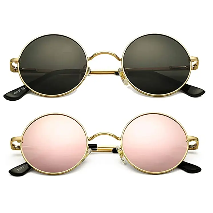 2023 donna uomo occhiali da vista Vintage occhiali da sole Unisex a specchio in metallo per esterni john lennon occhiali da sole occhiali da sole polarizzati rotondi retrò