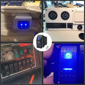 Fabricante Toggle Switch On Off Barco Marinho à Prova de Água 12V 20A 24V 10A Azul On Off Interruptor Rocker Impermeável