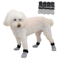 Direktverkauf ab Werk Klassische Weihnachts-Haustiersocken in Schwarz und Grau aus Polyester Atmungsaktive Pfotenschutz-Überzüge für Katzen und Hunde