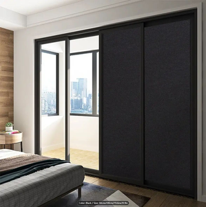 Film adhésif statique noir en <span class=keywords><strong>PVC</strong></span> moderne pour fenêtre <span class=keywords><strong>avec</strong></span> motif <span class=keywords><strong>d</strong></span>écoratif, occultation totale de la lumière, intimité pour bureaux et hôtels - Product Image 2