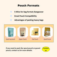 Machine d'emballage automatique de sachets Doypack avec remplisseur à vis sans fin pour poudre de farine et poudre de café